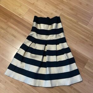Black and gold striped mini dress